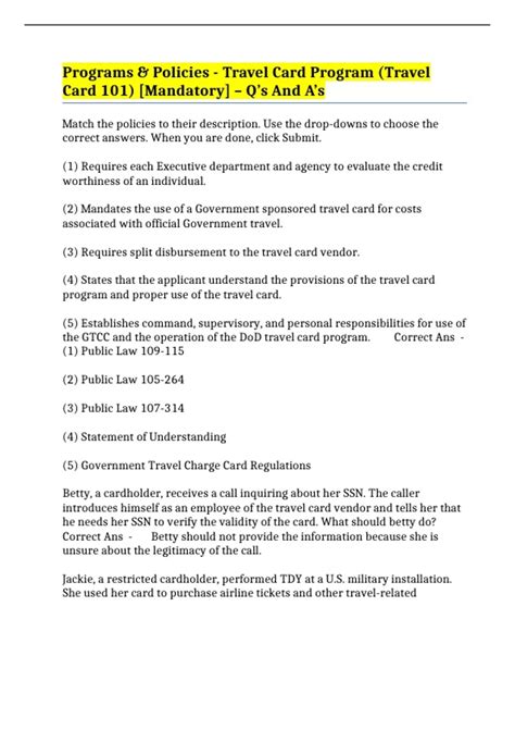 government travel card program.